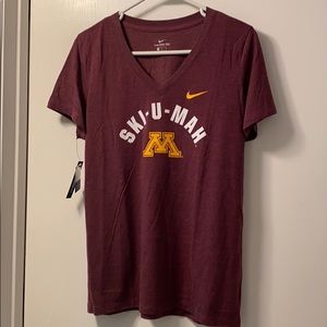 Size medium Nike Minnesota v-neck t-shirt.